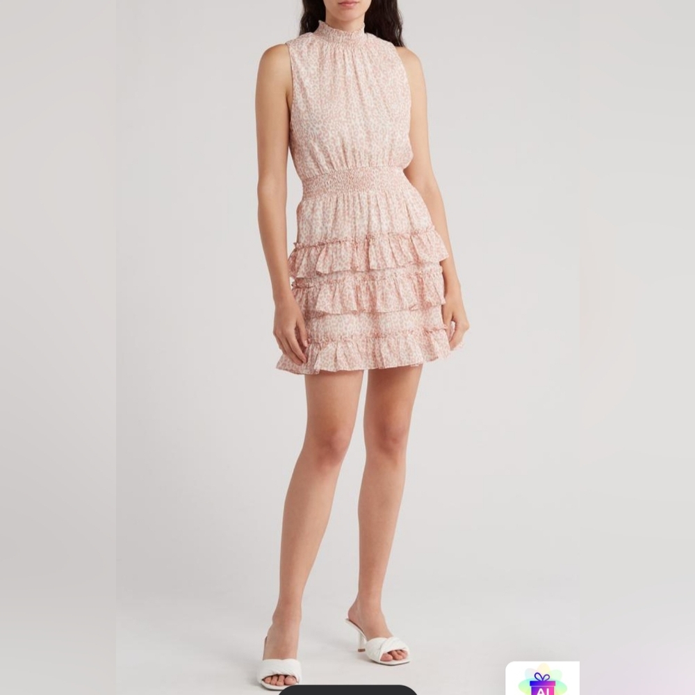 Rachel Parcell NWT Blush Ruffle Mini Dress